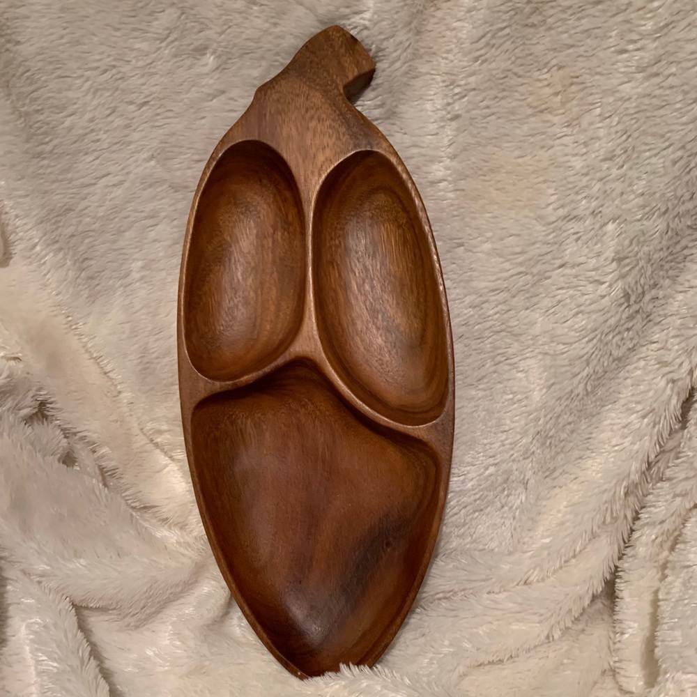 Vintage Monkey Pod Wood Dish